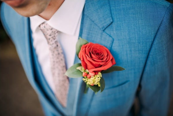 Red rose buttonhole