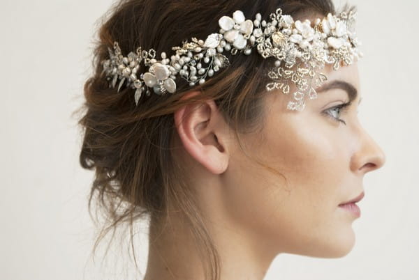 Aster Silver Leaf Bridal Headpiece by Gillian Million and Amanda Wakeley