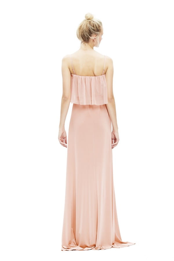 Back of Maya Tulle Dress in Blush from Twobirds Bridesmaid Party Collection