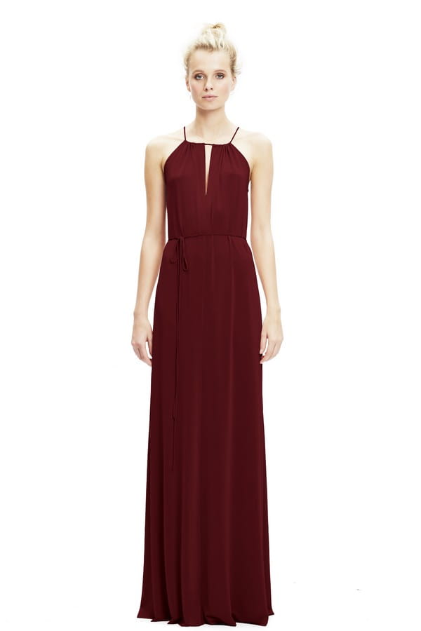 Charlie Dress with Keyhole in Wine from Twobirds Bridesmaid Party Collection