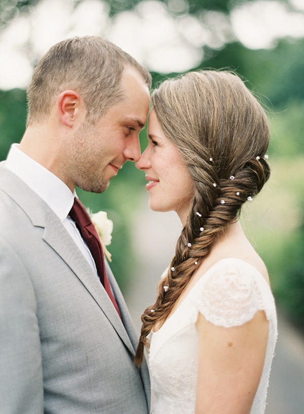 Bride with Fishtail Braid Hairstyle