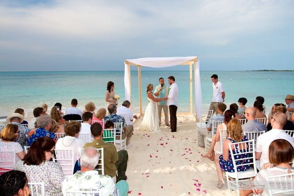 Wedding ceremony on Rose Island Bahamas