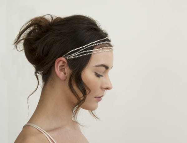 Silver Raphael Bridal Headband by Gillian Million and Amanda Wakeley