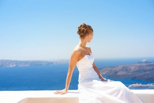 Bride with Sleek Chignon Hairstyle