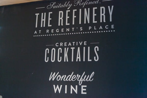 The Refinery at Regents Place sign