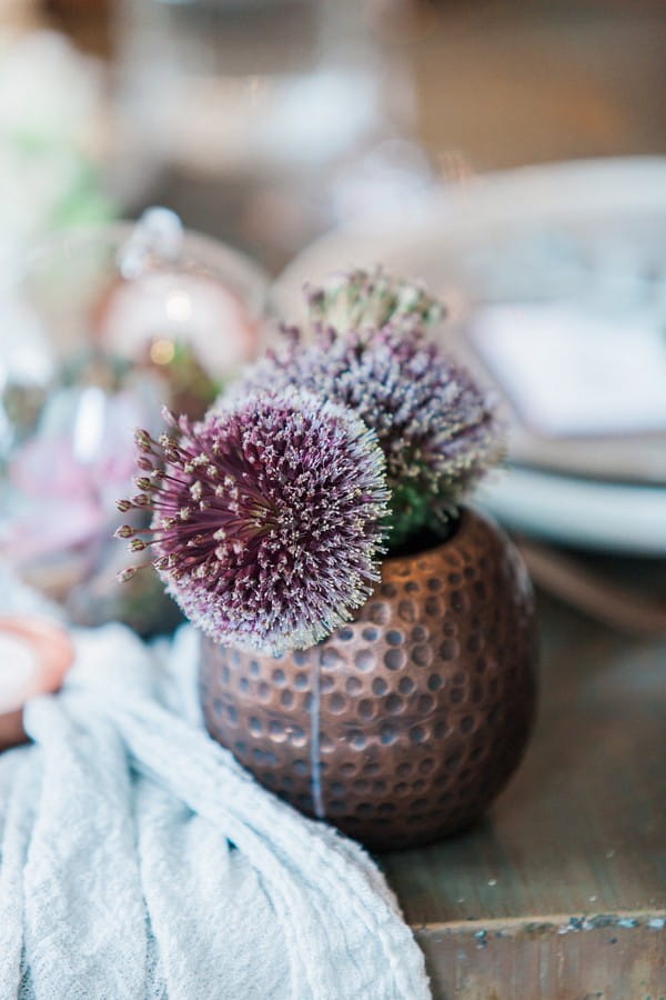 Succulents on wedding table