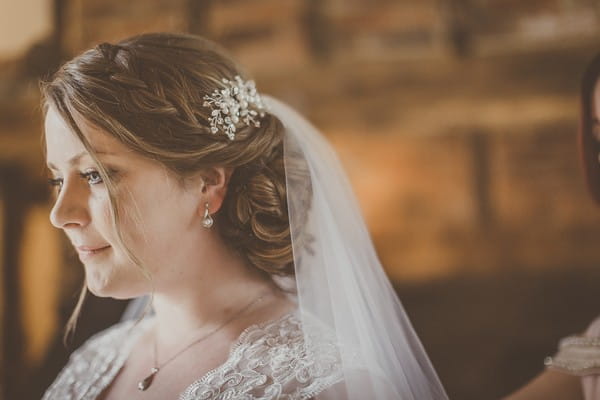 Bride's hair accessory and veil