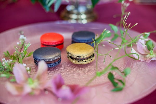 Richly coloured macarons