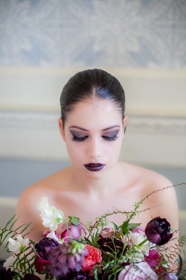 Bride with dark make-up