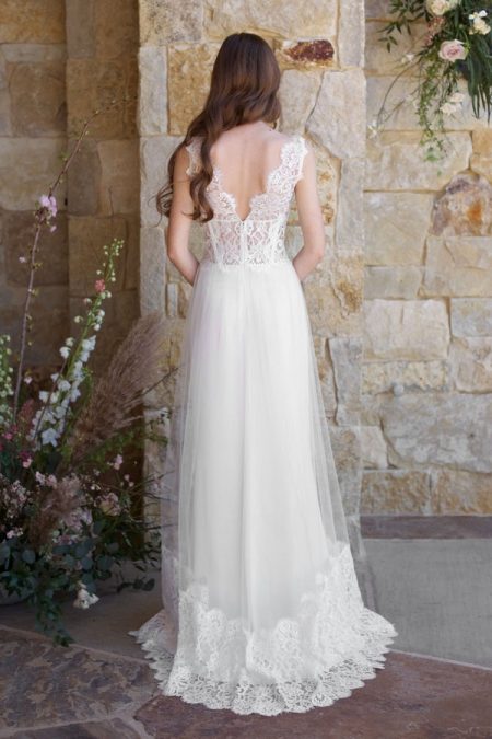 Back of Chardonnay Wedding Dress from the Claire Pettibone Romantique The Vineyard Collection 2018
