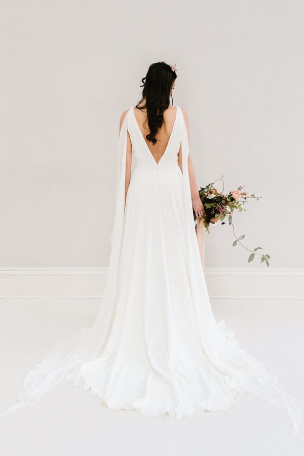 Back of Jasmine wedding dress from the Rolling in Roses Cynthia Rose 2017 collection