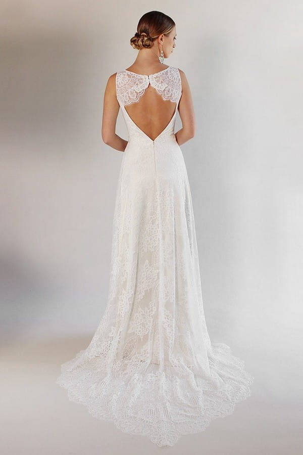 Back of La Cienega Wedding Dress from the Claire Pettibone Romantique California Dreamin' 2017 Bridal Collection