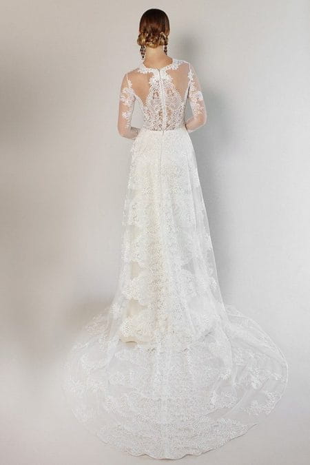 Back of Pasadena Wedding Dress from the Claire Pettibone Romantique California Dreamin' 2017 Bridal Collection