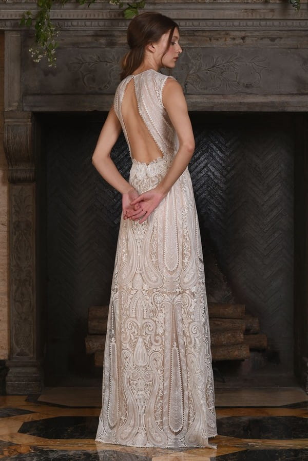 Back of Solstice Wedding Dress from the Claire Pettibone The Four Seasons 2017 Bridal Collection