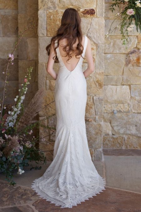 Back of Toscana Wedding Dress from the Claire Pettibone Romantique The Vineyard Collection 2018