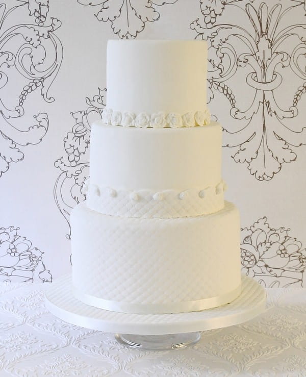 Wedding Cake with Embossed Icing Detail