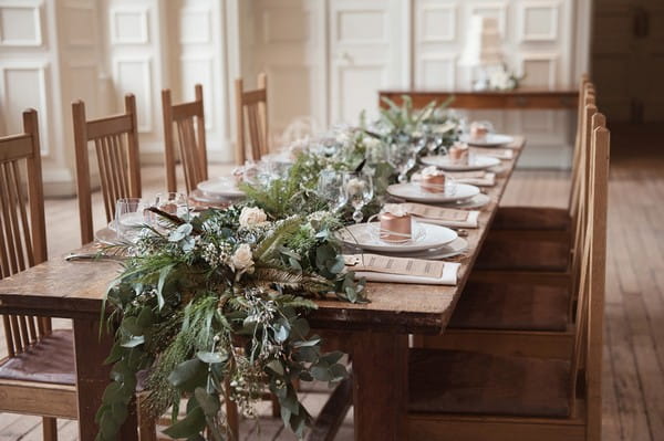 Long Wooden Wedding Table