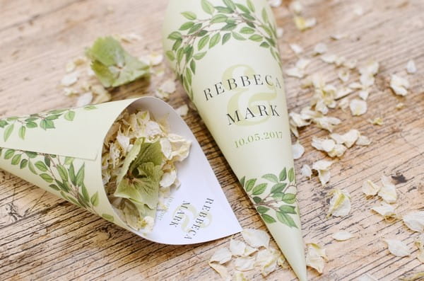 Woodland Theme Personalised Confetti Cones