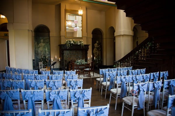 Wedding ceremony seating at Kings Weston House