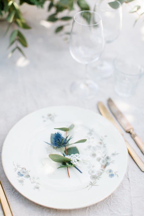 Plate at wedding place setting