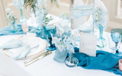 Something Blue Wedding Table Styling Inspiration