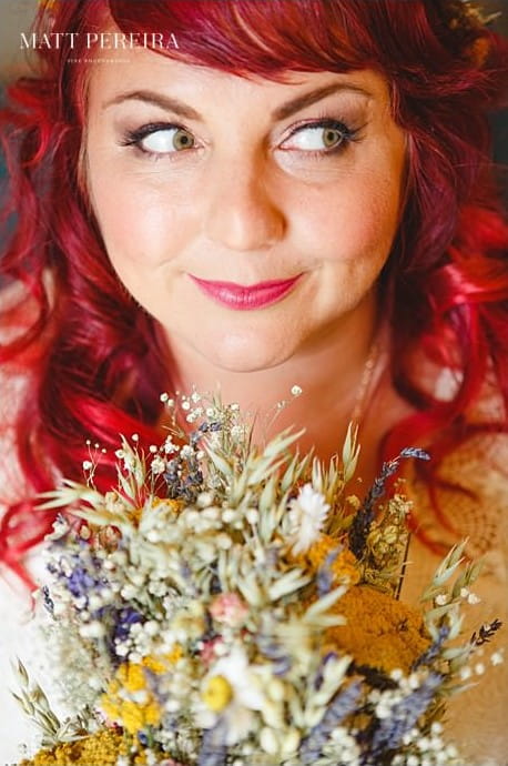 Bride with red hair