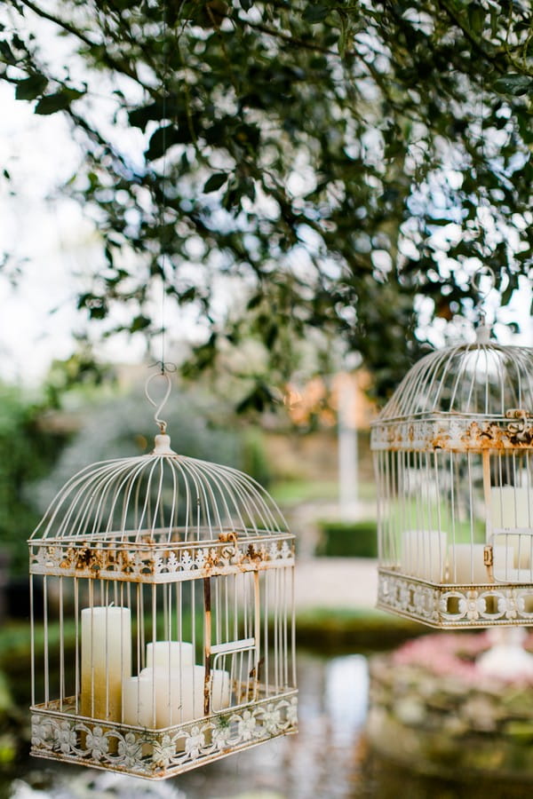 Candles in birdcages