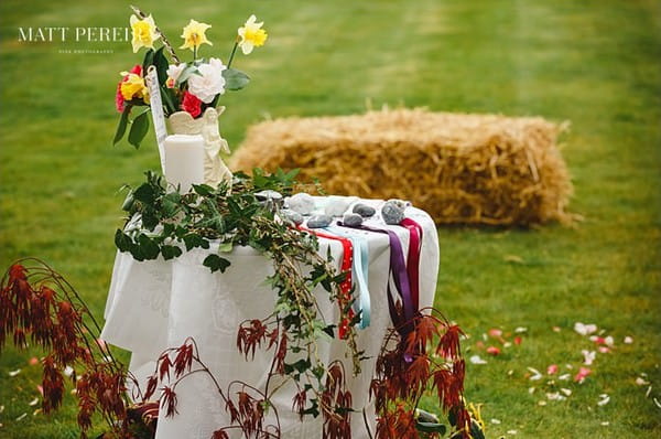 Handfasting ceremony table