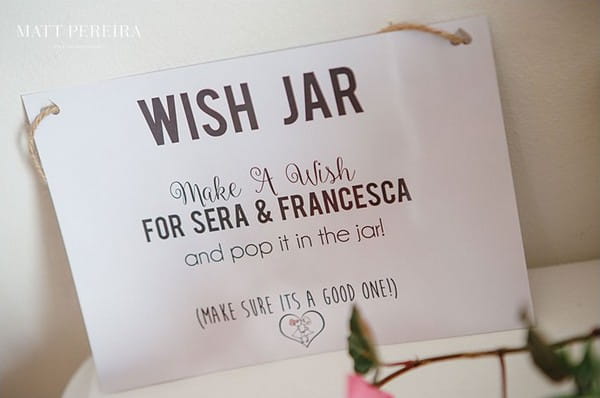 Wish jar sign