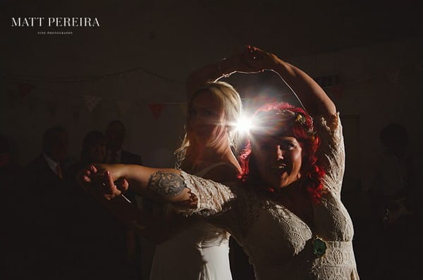 Brides dancing