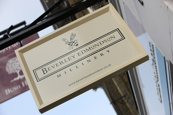 Beverley Edmondson Millinery Store Sign