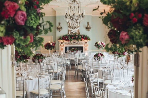 Wedding Tables at Dartmouth House Black Tie Wedding Planned by Lamare London