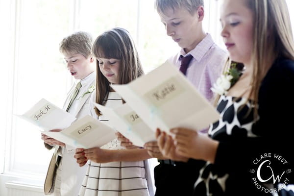 Children Reading at Wedding