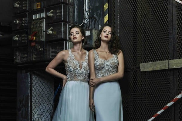 Kayla and Giselle wedding dresses from the Elbeth Gillis Mystique 2018 collection