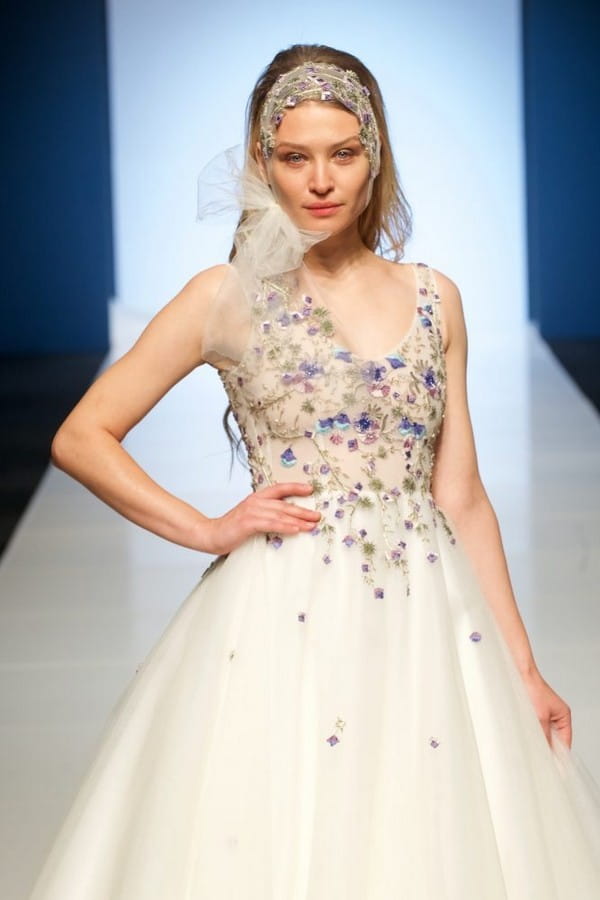 Enchanted Garden wedding dress by Alan Hannah on the White Gallery London May 2017 Catwalk