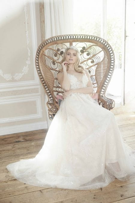 Halo Wedding Dress from the Charlotte Balbier Bohemian Blush 2018 Collection