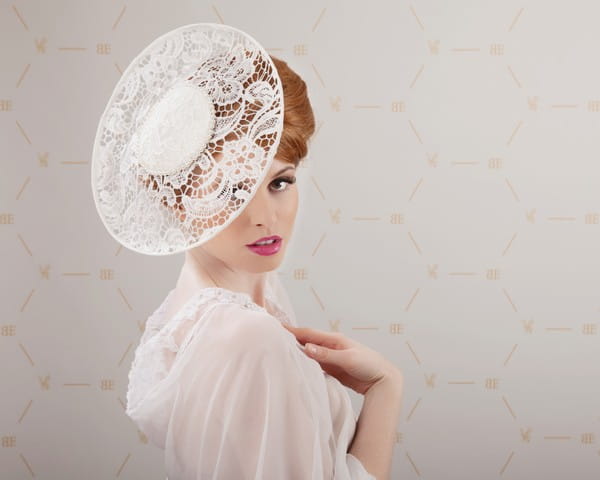 Laced Veil Headpiece by Beverley Edmondson Millinery