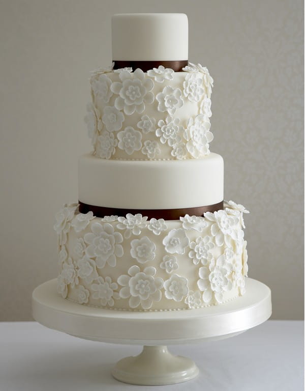 Wedding Cake with Different Height Tiers