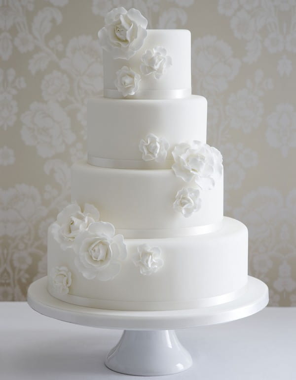 Wedding Cake with Sugar Roses