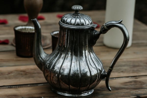 Silver teapot