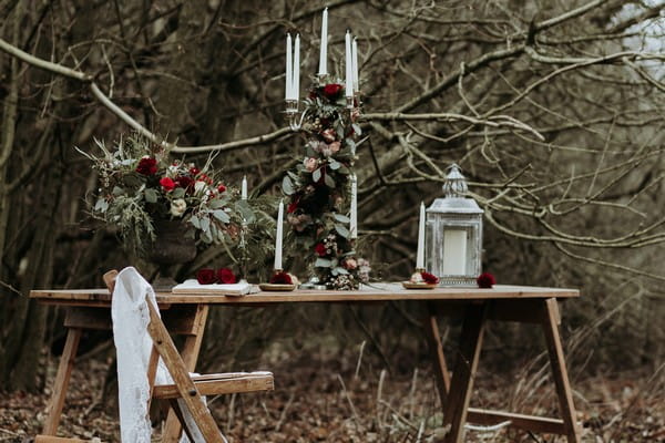 Beauty and the Beast styled wedding table