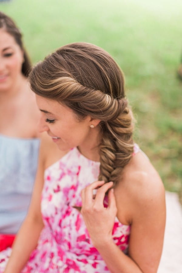 Fishtail braid hairstyle