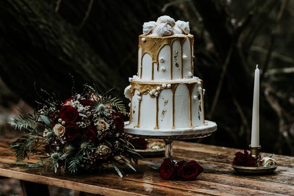 Wedding cake with drip detail