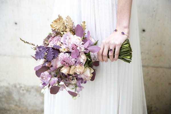 Purple bridal bouquet