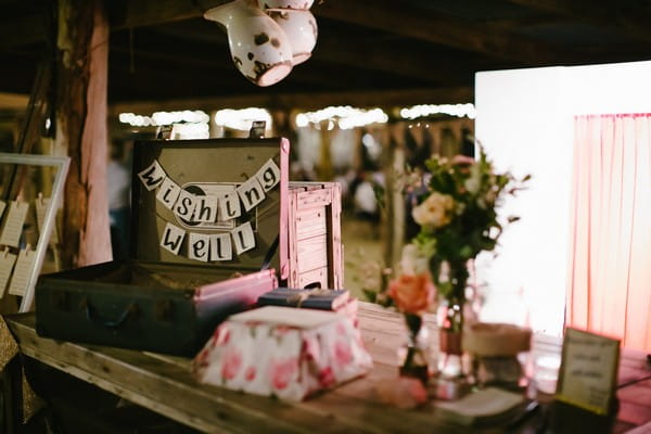 Wishing well wedding suitcase