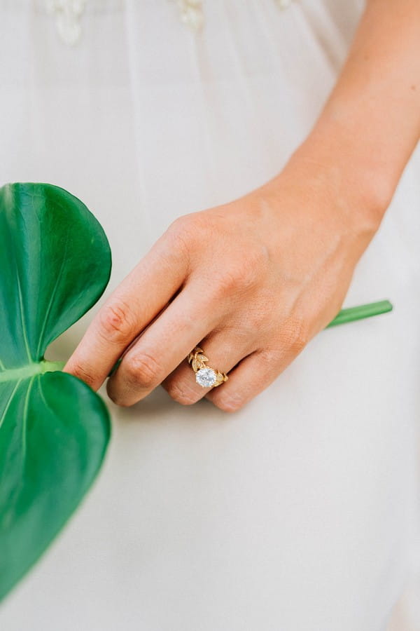 Ring on bride's finger