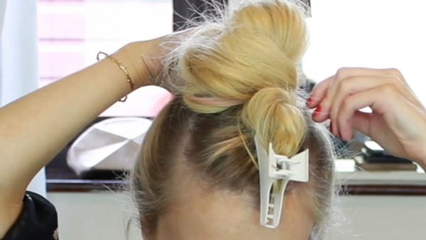 Wrapping Hair Into a Bun