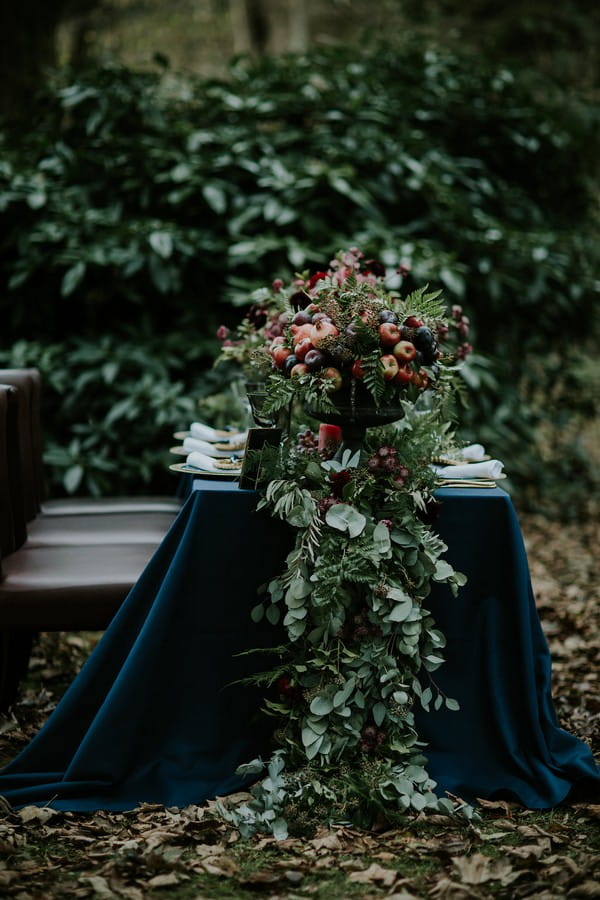 Foliage wedding table runner