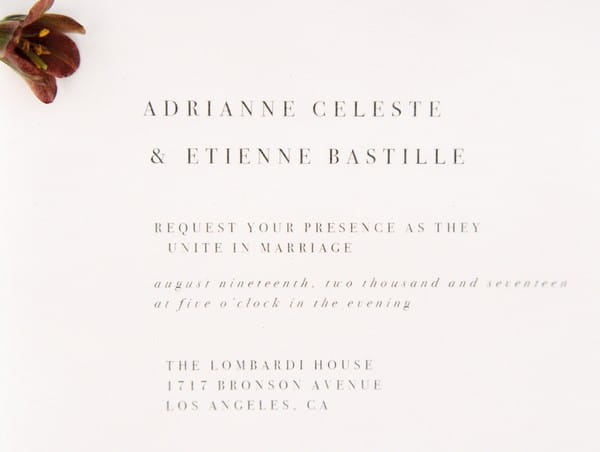 Wedding typeface