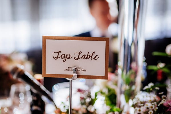 Top table sign